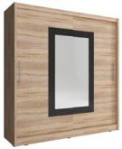 Szafy 180 cm przesuwne z lustrem WIX 2/180 kolory BIEL/SONOMA/GRAFIT 2