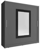 Szafy 180 cm przesuwne z lustrem WIX 2/180 kolory BIEL/SONOMA/GRAFIT 4