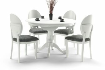 Stół klasyczny okrągły rozkładany rzeźbiony