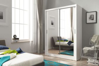 Szafa lustrzana do przedpokoju GAJA 150/2L – szara lub biała