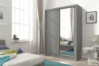 Przesuwna szafa z lustrem 150 cm GAJA 150/1L – wybór modnych kolorów