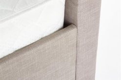 Jasne łóżko tapicerowane z szufladami EVORA 4