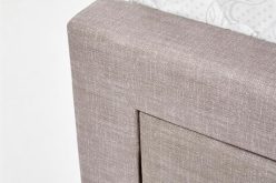 Jasne łóżko tapicerowane z szufladami EVORA 7