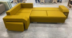 Narożnik sztruksowy duży z dużą powierzchnią spania HOME 40