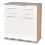 Komoda biała z drewnem LIMA KM1 4