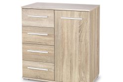 Komoda dąb sonoma z białym LIMA KM2 2