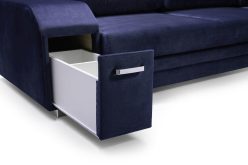 Narożnik sztruksowy duży z dużą powierzchnią spania HOME 22