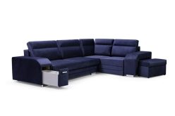 Narożnik sztruksowy duży z dużą powierzchnią spania HOME 20