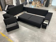 Narożnik sztruksowy duży z dużą powierzchnią spania HOME 50