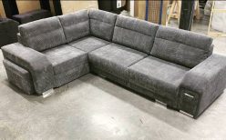 Narożnik sztruksowy duży z dużą powierzchnią spania HOME 26