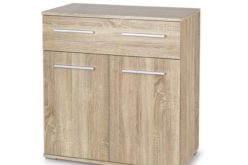 Komoda biała z drewnem LIMA KM1 3