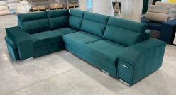 Narożnik sztruksowy duży z dużą powierzchnią spania HOME 31