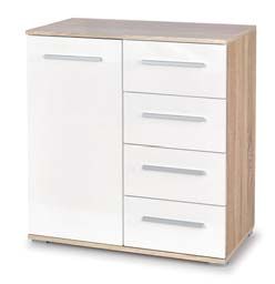 Komoda dąb sonoma z białym