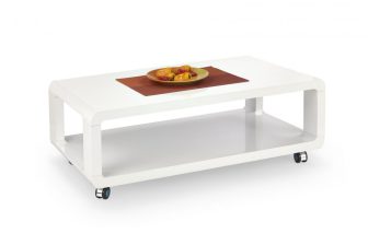 Ława na kółkach biały połysk FUTURA