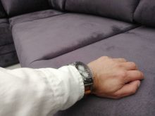 Narożnik sztruksowy duży z dużą powierzchnią spania HOME 51