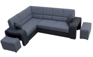 Narożnik z pufami z funkcją spania WIKULA 6