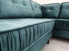 Narożnik butelkowa zieleń z dużą powierzchnią spania AVATAR 32