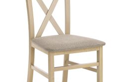 Krzesło dąb sonoma z tapicerowanym siedziskiem