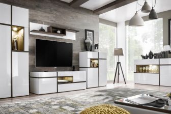 Meblościanki modułowe biały połysk CROATIA