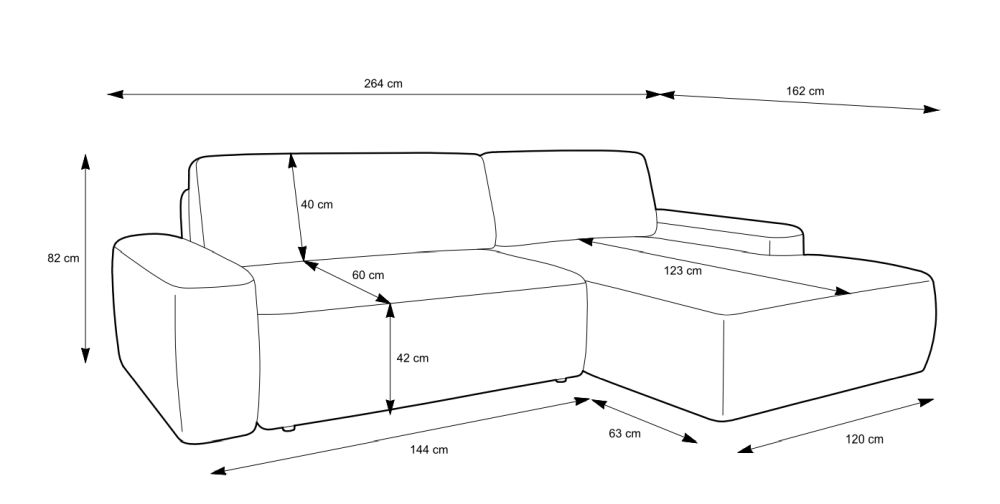 Narożnik z funkcją spania VIERA 10