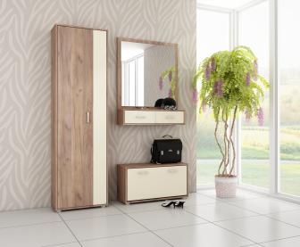 Pojemna garderoba z szafą z lustrem PORTA - duży wybór kolorów