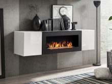 Komoda wisząca z kominkiem 160cm BIO BLOX - dostępna w kilku kolorach 4