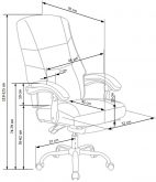 Fotel gabinetowy z podnóżkiem ALVIN 2