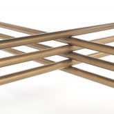 Okrągła ława złota czarna szklana ISMENA 3