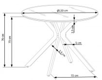 Stół 120 cm AVELAR 3