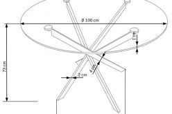 Stół okrągły 100 cm RAYMOND 9