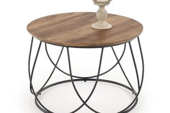 Okrągła ława stolik industrialny NUBIRA