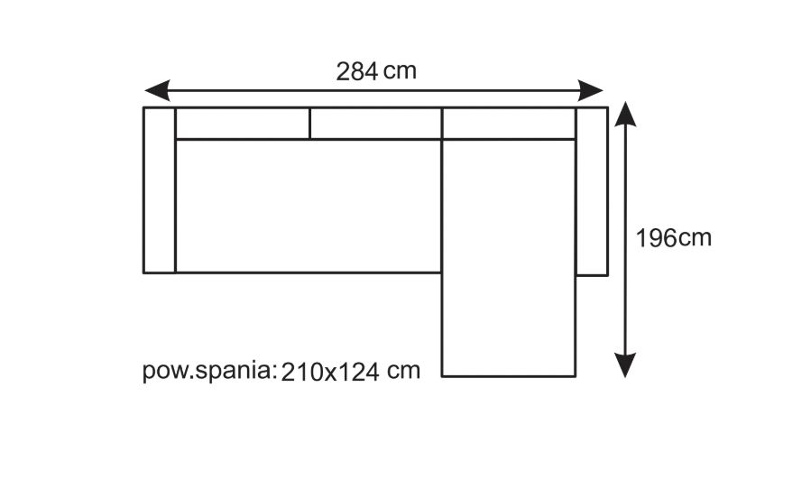 Narożnik z funkcją spania TREVIS 1