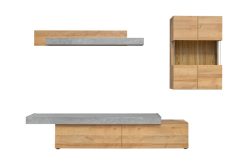 Nowoczesna meblościanka TV z wisząca witryną ALVA 2