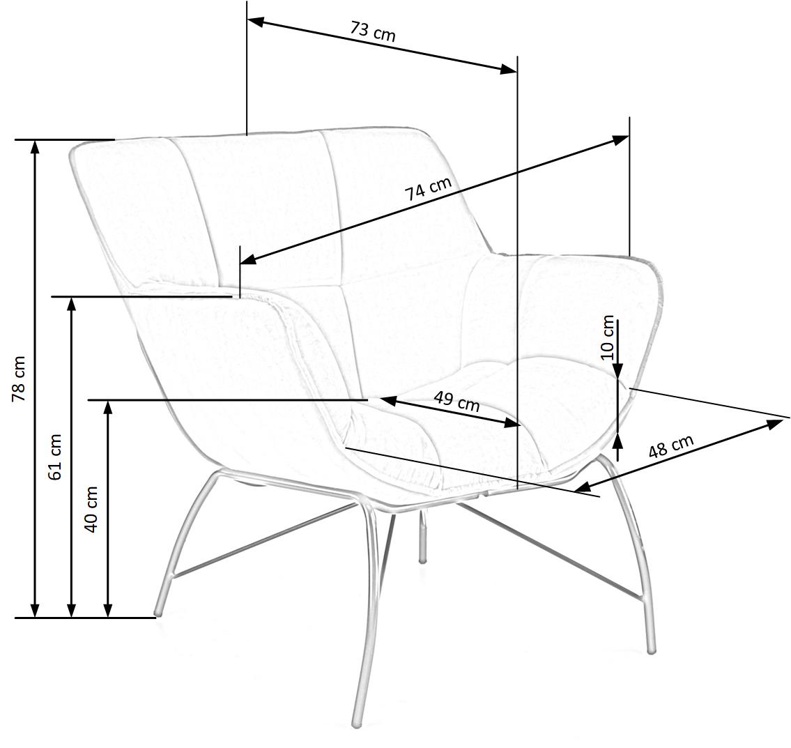 Zjawiskowy fotel do loftu BELTON - modne kolory 10