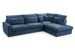 Sztruksowy narożnik z głębokim siedziskiem COMFORTO 26