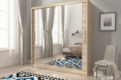 Szafy przesuwne z lustrami 200 cm grafit lub białe GAJA 6/200 3