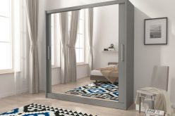 Szafy przesuwne z lustrami 200 cm grafit lub białe GAJA 6/200 5