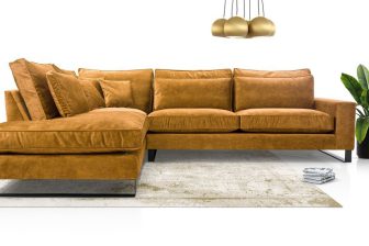 Miękki narożnik na płozach z głębokim siedziskiem