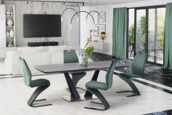 Stół 220 rozkładany popiel czarny