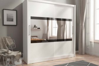 Duże szafy do pokoju 180 cm białe lub grafit GAJA 4/180