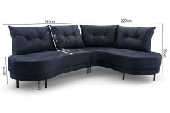 Narożnik zaokrąglony na wysokich nóżkach ABSYNTH 8