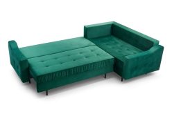 Narożnik butelkowa zieleń z dużą powierzchnią spania AVATAR 16