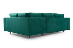 Narożnik butelkowa zieleń z dużą powierzchnią spania AVATAR 17