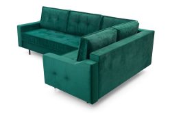 Narożnik butelkowa zieleń z dużą powierzchnią spania AVATAR 13