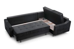 Narożnik butelkowa zieleń z dużą powierzchnią spania AVATAR 23