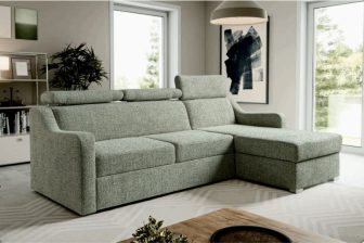 Wąski narożnik z zagłówkami rozkładanie automat delfin