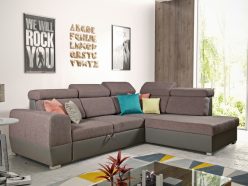 N5 osobowy narożnik z funkcją spania z zagłówkami