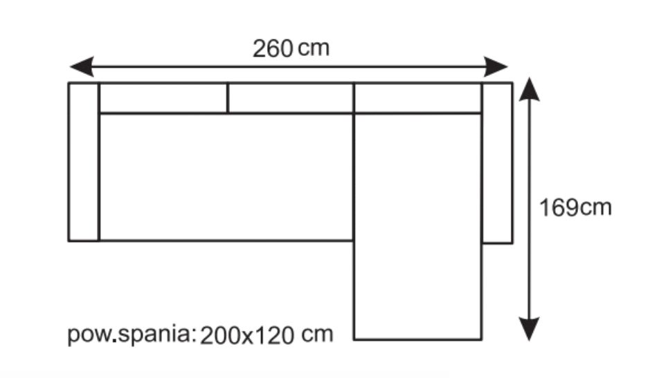 Narożnik z funkcją spania MOON MINI 5