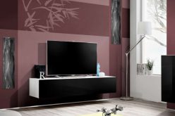 Wisząca szafka RTV czarny połysk 160 cm VOLAR - mamy również inne kolory 5