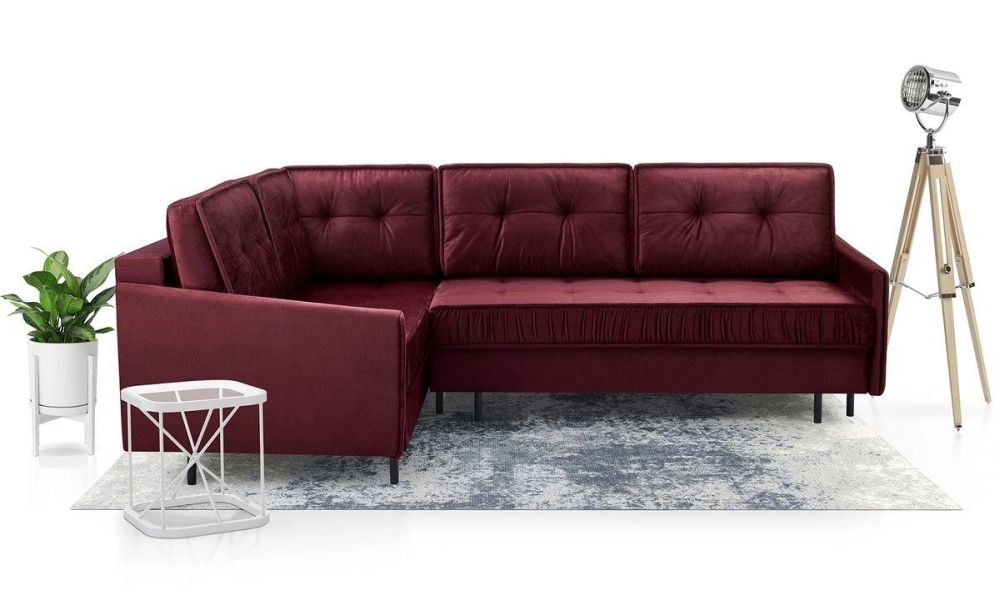 Srebrny narożnik z dużą powierzchnią spania AVANTI 2